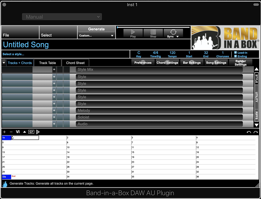 Band-in-a-Box Plugin - empty