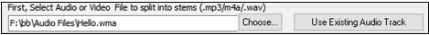 Stem Splitter - Select a file