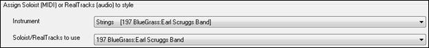 More Miscellaneous Style Settings dialog - Assign Soloist, RealTracks or MIDI SuperTracks area