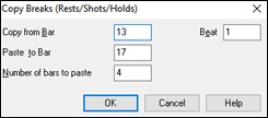 Copy Breaks dialog