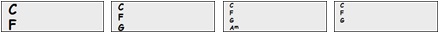 MicroChords stacked vertically on the first beat