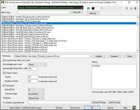 Loops Picker (modal)