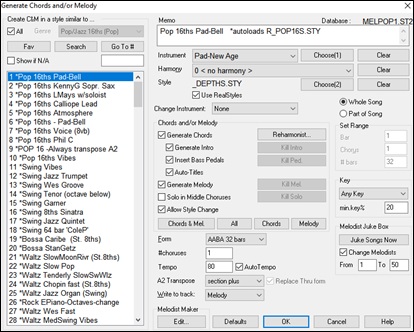 Melodist Picker (modal)