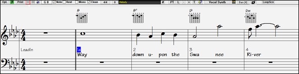 Notation window