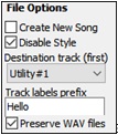 Stem Splitter - File Options