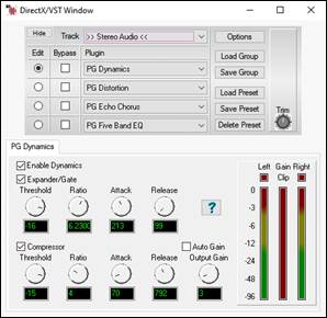 DX/VST dialog