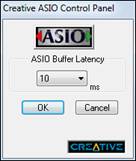 ASIO Driver’s Control Panel