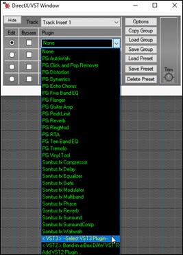 DirectX/VST window