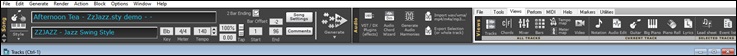 single-row toolbar